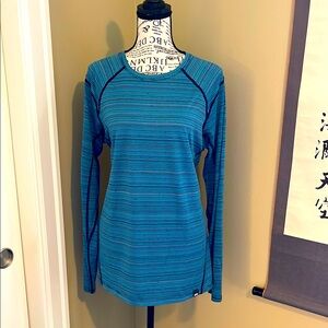 REI Women’s Blue Striped Long Sleeve Top, size XL